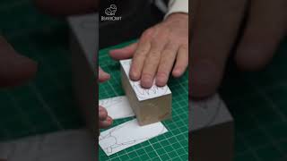 Gluing a carving pattern to wood is the simplest way to transfer it into your carving block 🙌