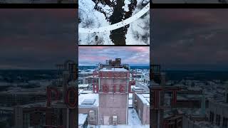 Snowday Drone Footage Greenville SC