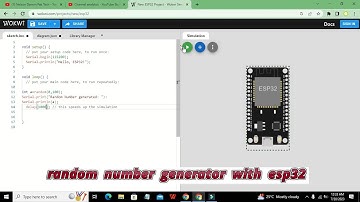 online simulation of random number generator with esp32 | esp32 random number generator in wokwi