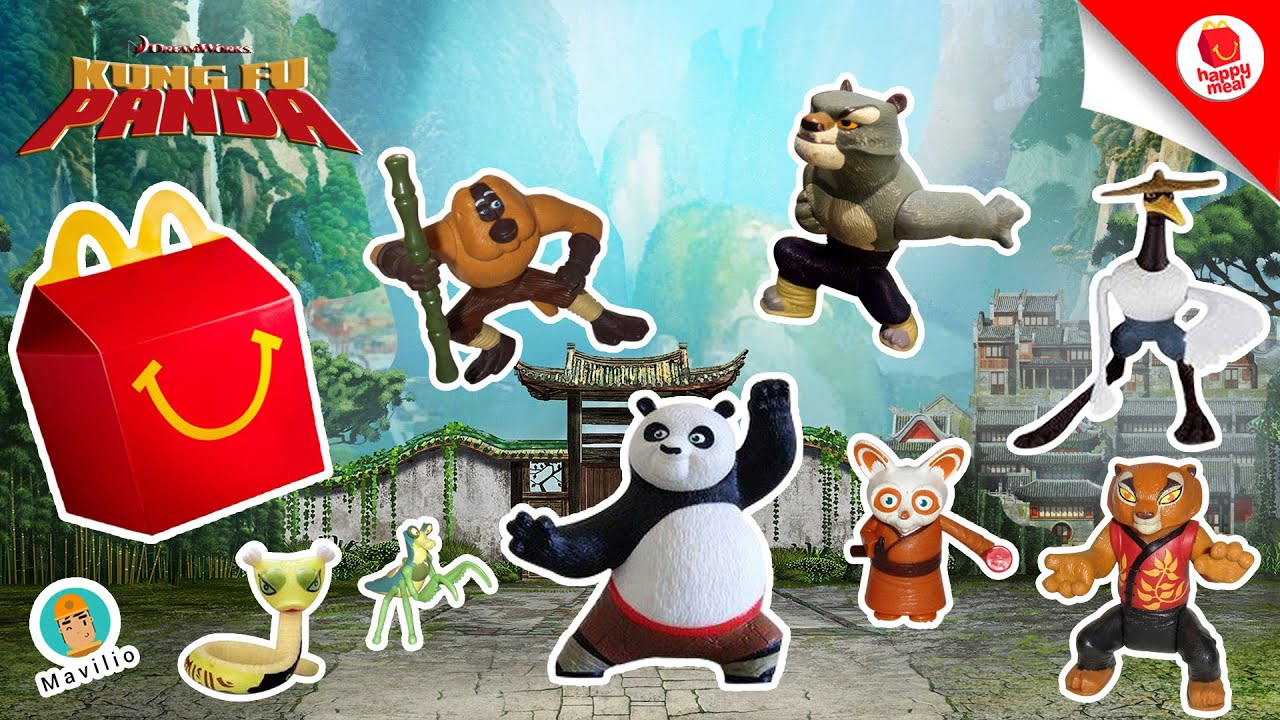 2008 McDonald's Kung Fu Panda The Movie Happy Meal Toys Set 1-8 ...