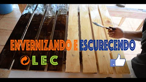 Como escurecer porta de madeira envernizada?