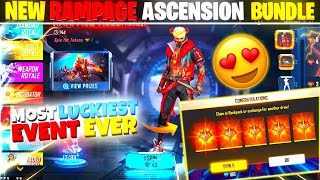 Rampage ascension one spin trick event freefire | Token Tower Event | How To Get Rampage Bundle