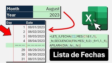 Crea una Lista de Fechas por Mes y Año en 1 Minuto con Excel
