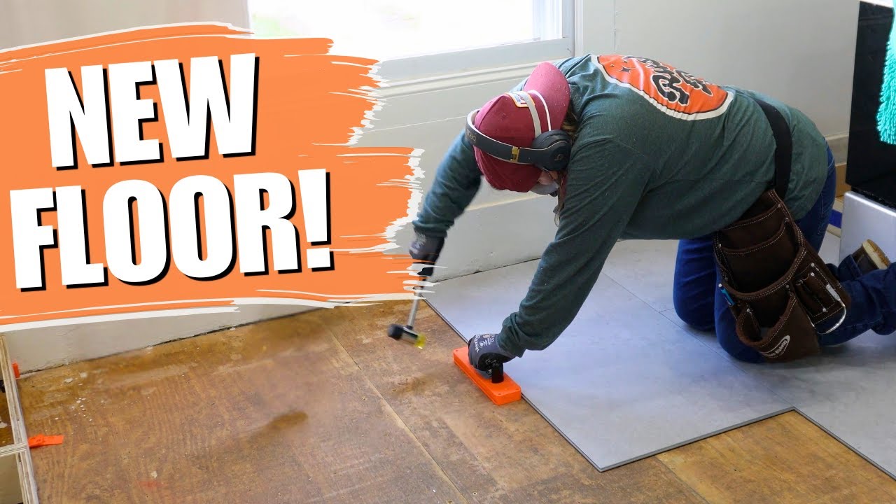 Прощай, уродливый пол — здравствуй, современная кухня! | Установка напольного покрытия LVP