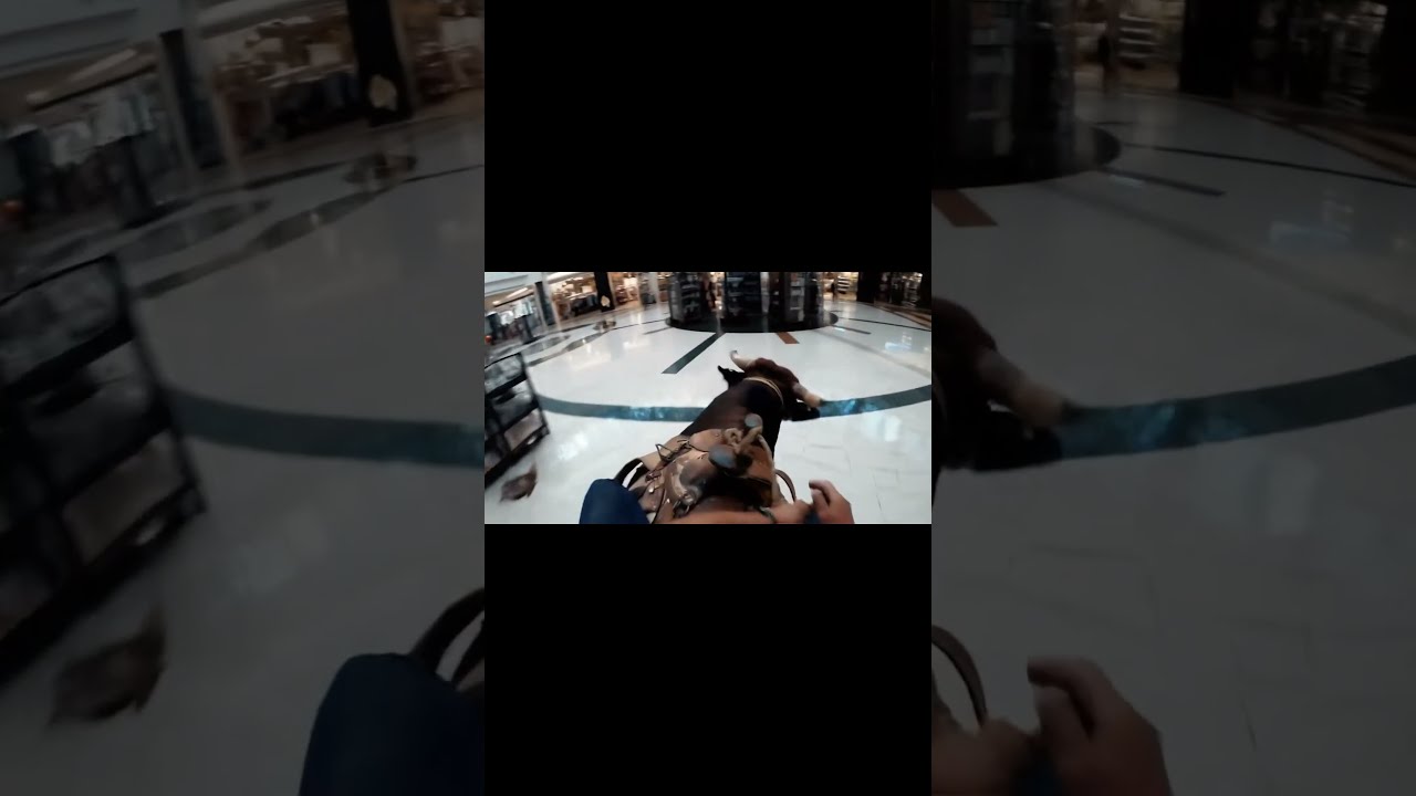 POV: You’re Bull Riding Inside a Shopping Mall 🤯🐂💥 (FPV Hyperreal!) 