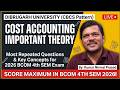 Cost Accounting Important Theory I Dibrugarh University BCOM 4th SEM 2024 Exam