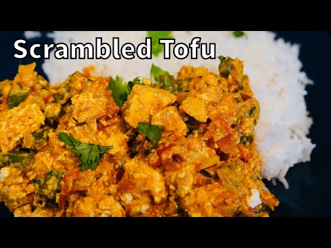 CREAMY SCRAMBLED TOFU RECIPE  Indian Style - TOFU BHURJI Vegan Tofu Recipe