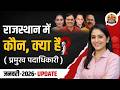 Rajasthan Ke Pramukh Padadhikari 2026 | राज्यपाल, मुख्यमंत्री, DGP, मुख्य सचिव | by ruchi- Part  1