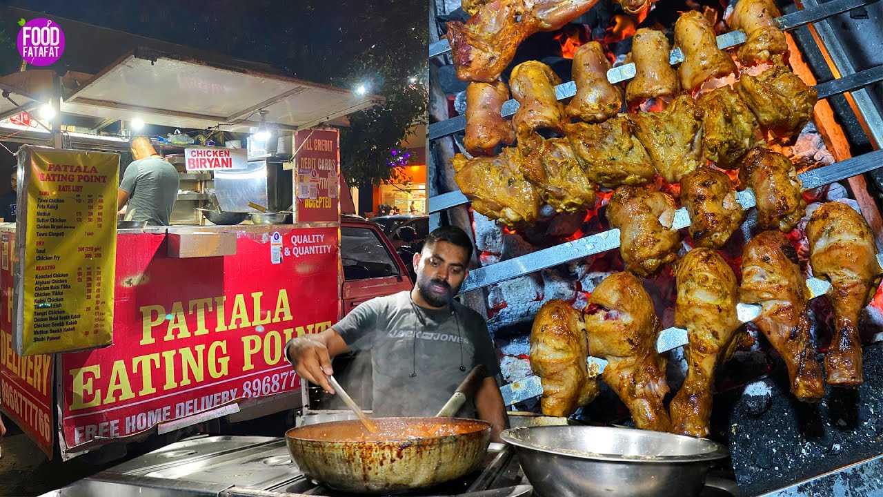 Sharma Ji Ka Mashhoor Tawa Chicken, Potta Kaleji & Mutton In Food Truck | Patiala Eating Point | Food Fatafat