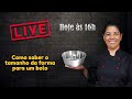 🔴 Live - Como saber o tamanho da forma para os bolos - Chef Silvia Nicolau