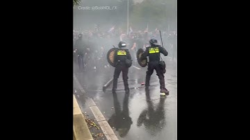 Rioters attack police in anti-migrant protests in The Hague