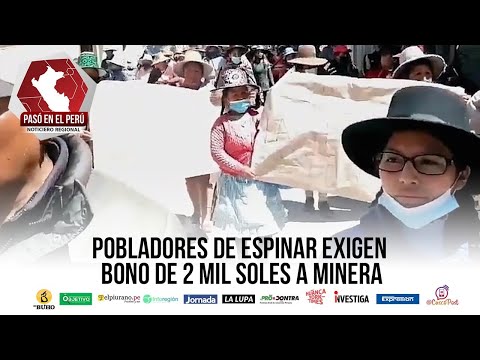 Pobladores de Espinar exigen bono de 2 mil soles a minera | Pasó en el Perú