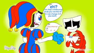 Pomni Fixes Gangles comedy mask. (A AMAZING DIGITAL CIRCUS fan comic.) [Lazies Crazies.]