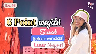 08. Format for Recommendation Letters for Overseas Scholarship Applications #RosiTirus