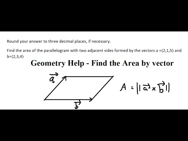 Area Of A Parallelogram Formula Using Vectors