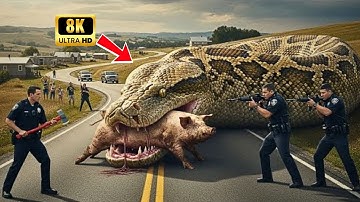 Epic Showdown: Brave Rescuers Confront Giant Python to Protect a Pig 🐍