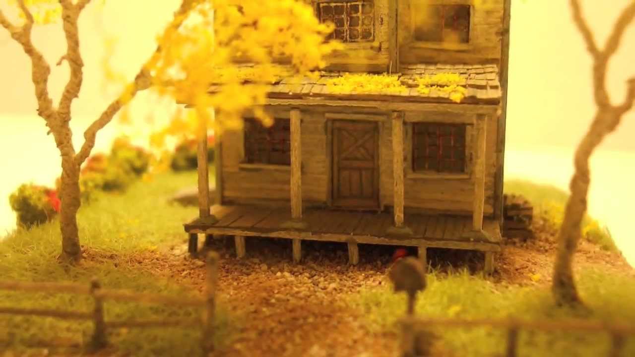 Z scale scratch built Old Farm House