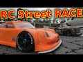 Rc car street race arrma infraction vs porsche 911turbo