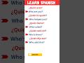 Learn Spanish Language for beginners | Learn Spanish Language #shorts