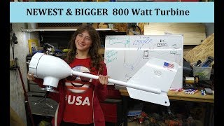 800 Watt 12/24 volt Small Wind turbine by B & C Wind, Newest Model, Huge Parts List below