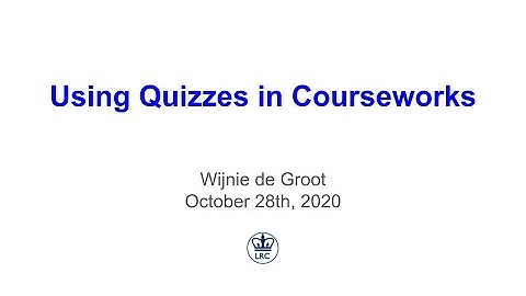 Fundamentals of Canvas - Quizzes