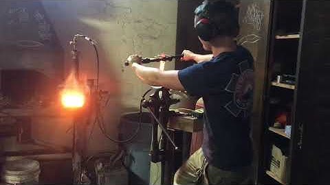 Forging a multi bar twist damascus paring knife Part 1