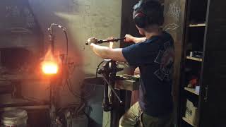Forging a multi bar twist damascus paring knife Part 1