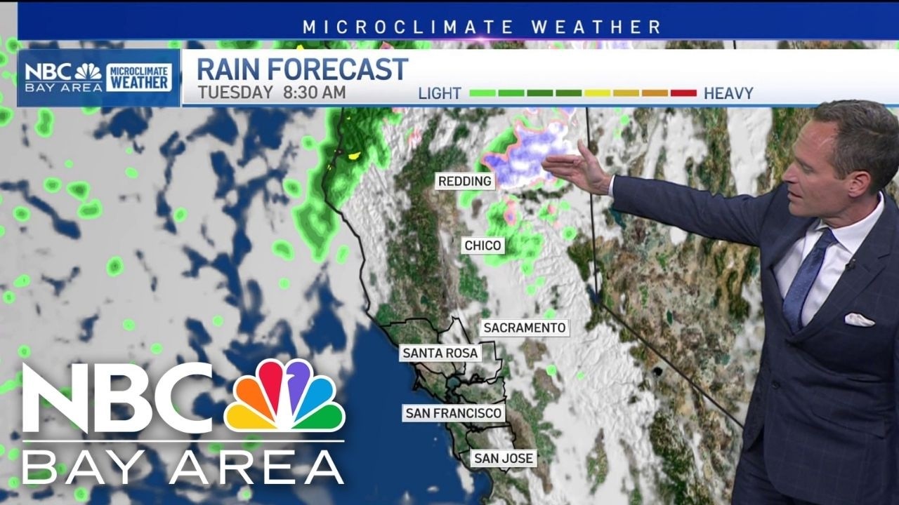 Bay Area forecast: Spotty shower chances - YouTube