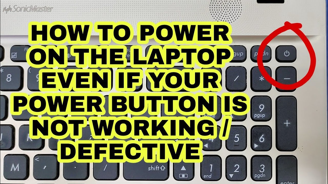 Asus Laptop How To Power On If The Power Button Is Defective