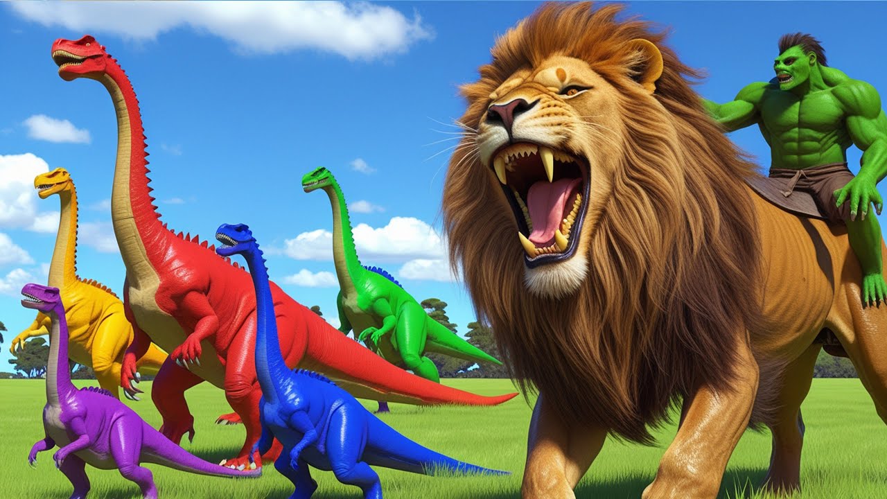 All SuperHero Dinosaurs and Spiderman TRex vs Carnivore Dinosaurs Battle Jurassic World Evolution 2