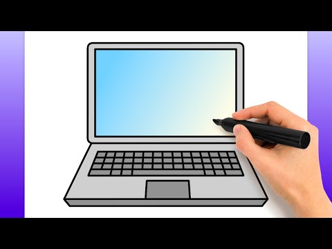 Wie Zeichnet Man Einen Laptop-computer (Einfaches Zeichen-tutorial)