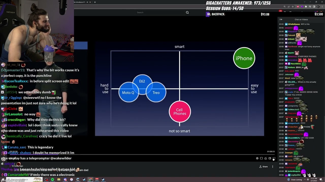 He compares Steve Jobs Speech to Soda Jobs Speech