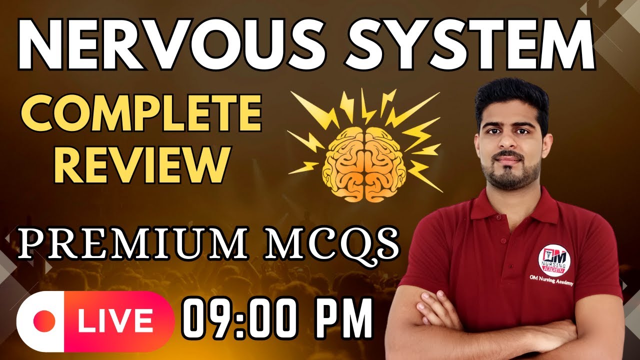NERVOUS SYSTEM | Most Important MCQs for All Nursing Officer Exam