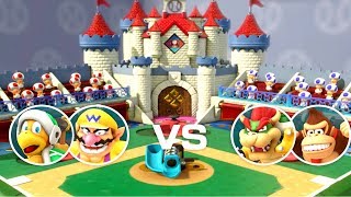 Super Mario Party - Mini League Baseball - Donkey Kong vs Wario vs Bowser vs Hammer Brother