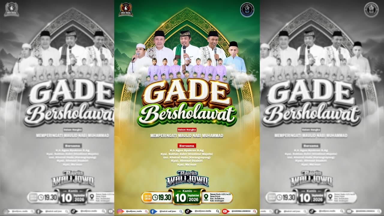 🔴🔵LIVE GADE BERSHOLAWAT Dalam Rangka MEMPERINGATI MAULID NABI MUHAMMAD