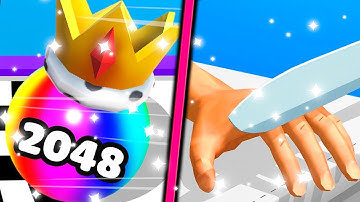 Ball Merge 2048 Vs ASMR Slicing All Levels Android iOS Gameplay Walkthrough 4K Nr 42