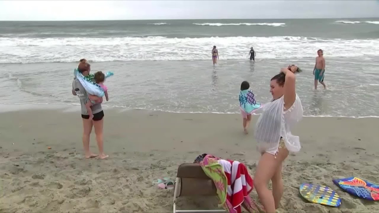 Tropical Storm Arthur hits North Carolina coast with rain - YouTube
