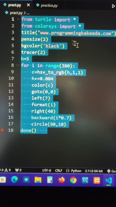 Python turtle graphics 3d Animation| Python Programming - YouTube