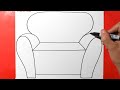 How to Draw a Sofa Spiral Drawing | Amazing Zentangle Pattern / Satisfying & Relaxing