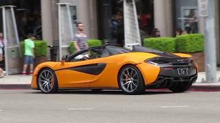 Orange McLaren 570S Spider in Beverly Hills
