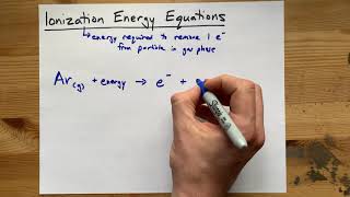 Ionization Energy Equations
