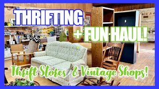 I HAD TO HAVE IT! THRIFT WITH ME &amp; HAUL! Two Thrift Stores and Vintage Shops!