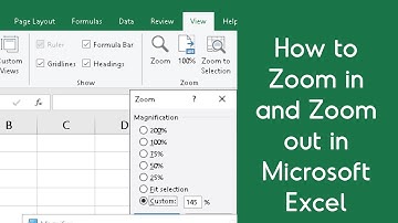 How to zoom in and zoom out in Microsoft excel
