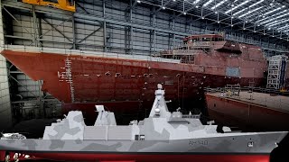 The Royal Navy's new super frigate HMS Formidable is taking shape
