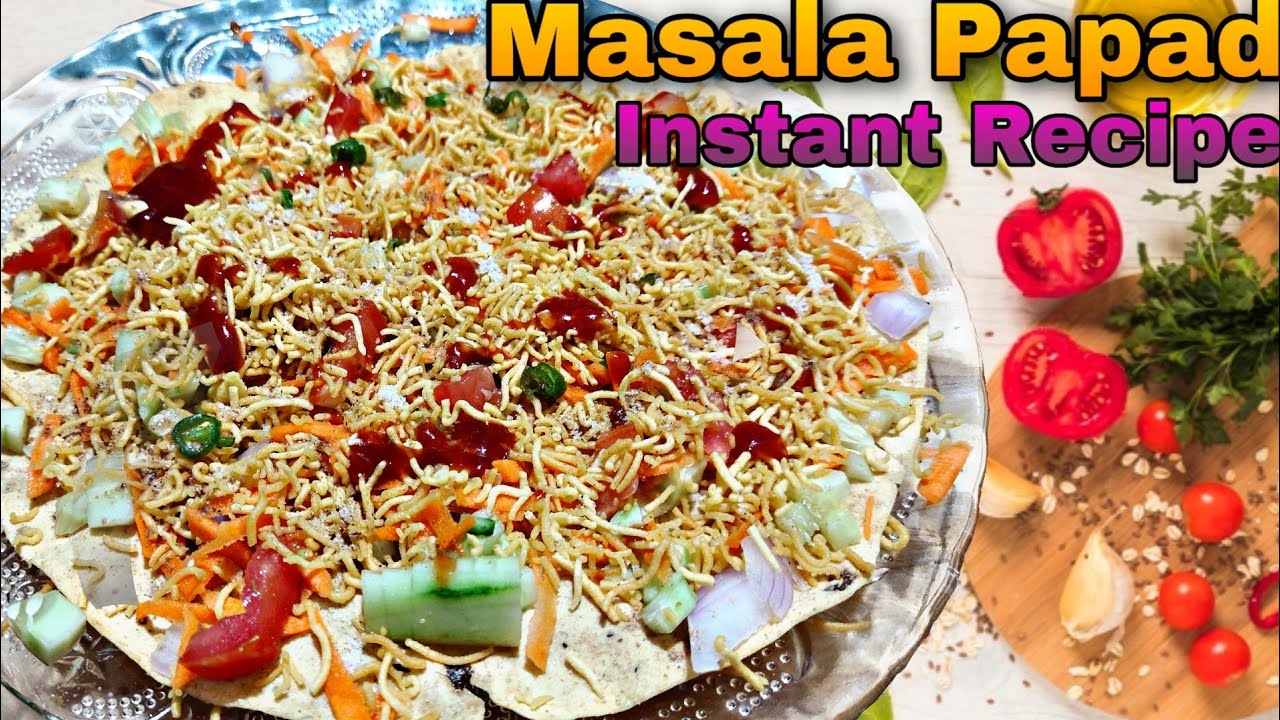 Masala papad/How to make masala papad/Easy and quick Indian starter