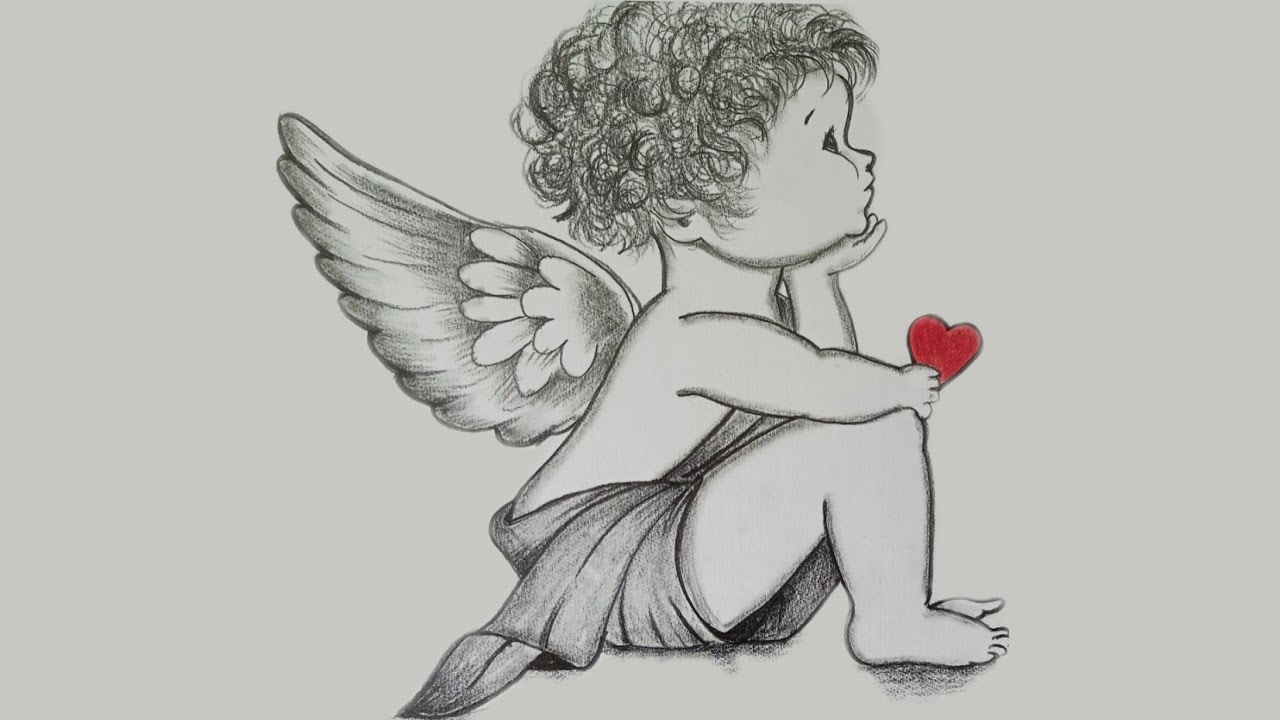 baby angel pencil drawings