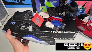 Air Jordan x Awake NY 5 Retro Black - On Feet and Check - AMAZING 97% ❤️