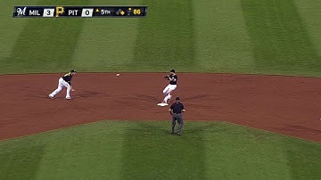 MIL@PIT: Pirates turn four double plays vs. Brewers