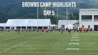 Watch highlights of the Browns and Deshaun Watson on Day 5 of training camp