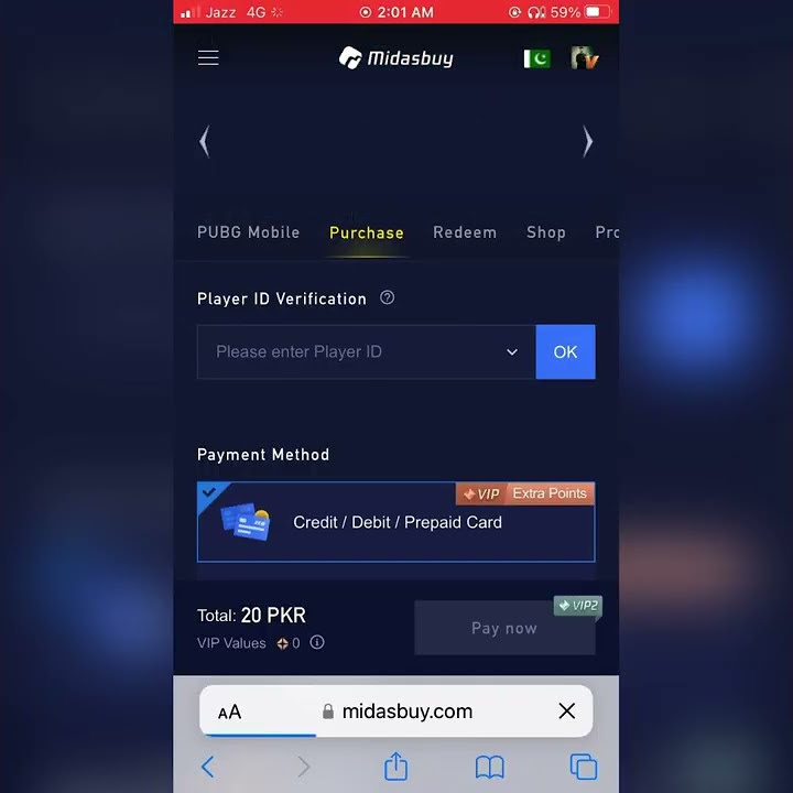 Midasbuy issue solve for uc purchasing-Good news for pubgplayer - YouTube